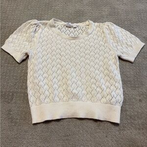 Girls Gap size Large top off white cream.